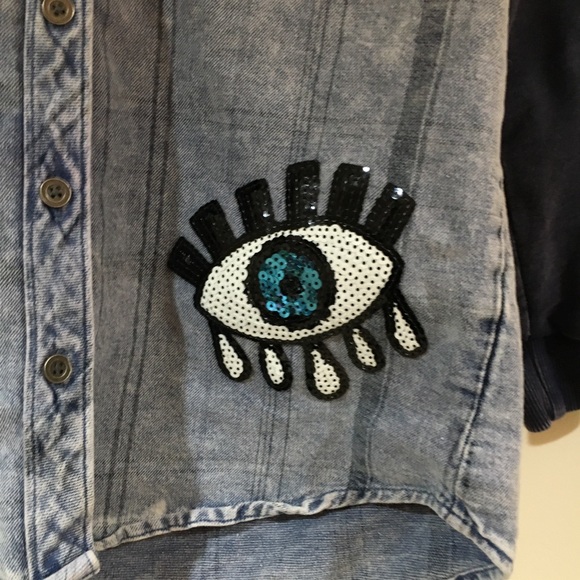 SOLD!!!! Vintage Havana Button Down Emoji Hoodie - Picture 2 of 5